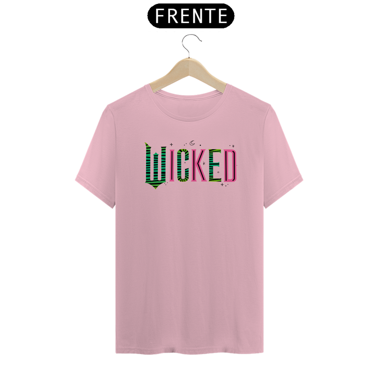 Nome do produto: Camiseta (Algodão Peruano) - Wicked (Pink And Green)