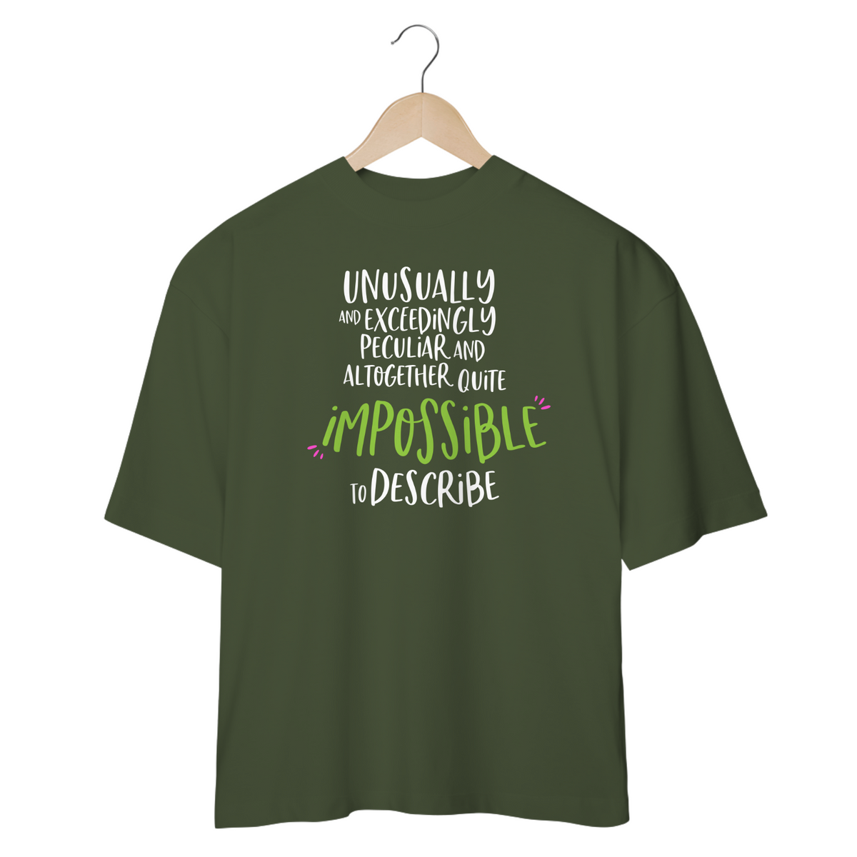 Nome do produto: Camiseta Oversized - Impossible to Describe