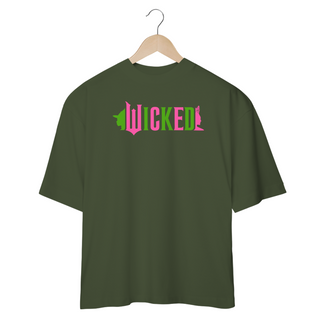 Nome do produtoCamiseta Oversized - Wicked Movie (Pink And Green)