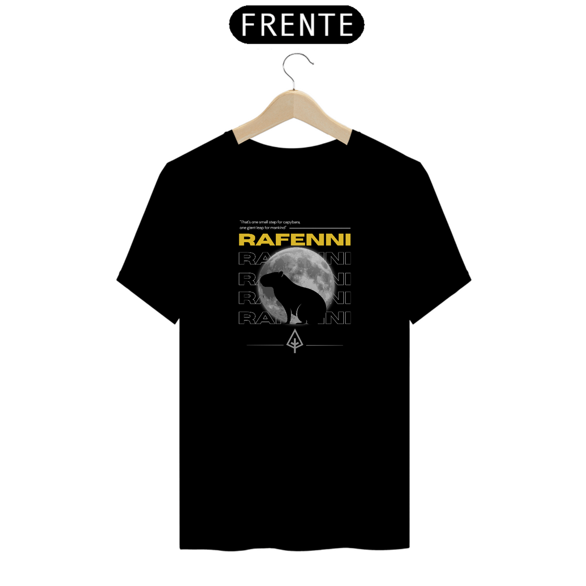 Nome do produto: T-Shirt Classic Rafenni Unissex  Capivara Lunar