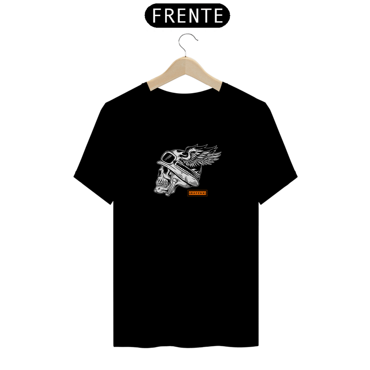 Nome do produto: T-Shirt Classic Rafenni Unissex Caveira Alada
