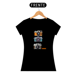 T-Shirt Quality Rafenni Feminina Câmera Retro