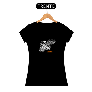T-Shirt Quality Rafenni Feminina Caveira Alada