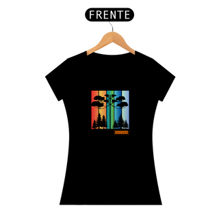 T-Shirt Quality Rafenni Feminina Floresta Colorida
