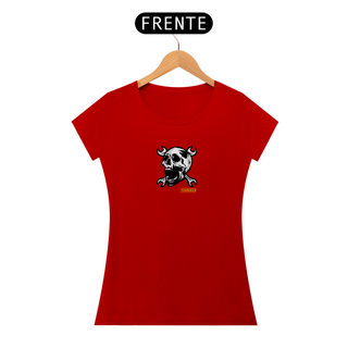 Nome do produtoT-Shirt Classic Rafenni Feminina Caveira Mecânica