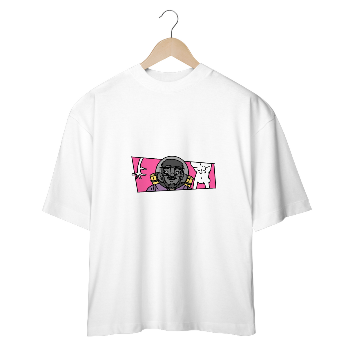 Nome do produto: Camiseta Oversized Unissex - Moreno Branco