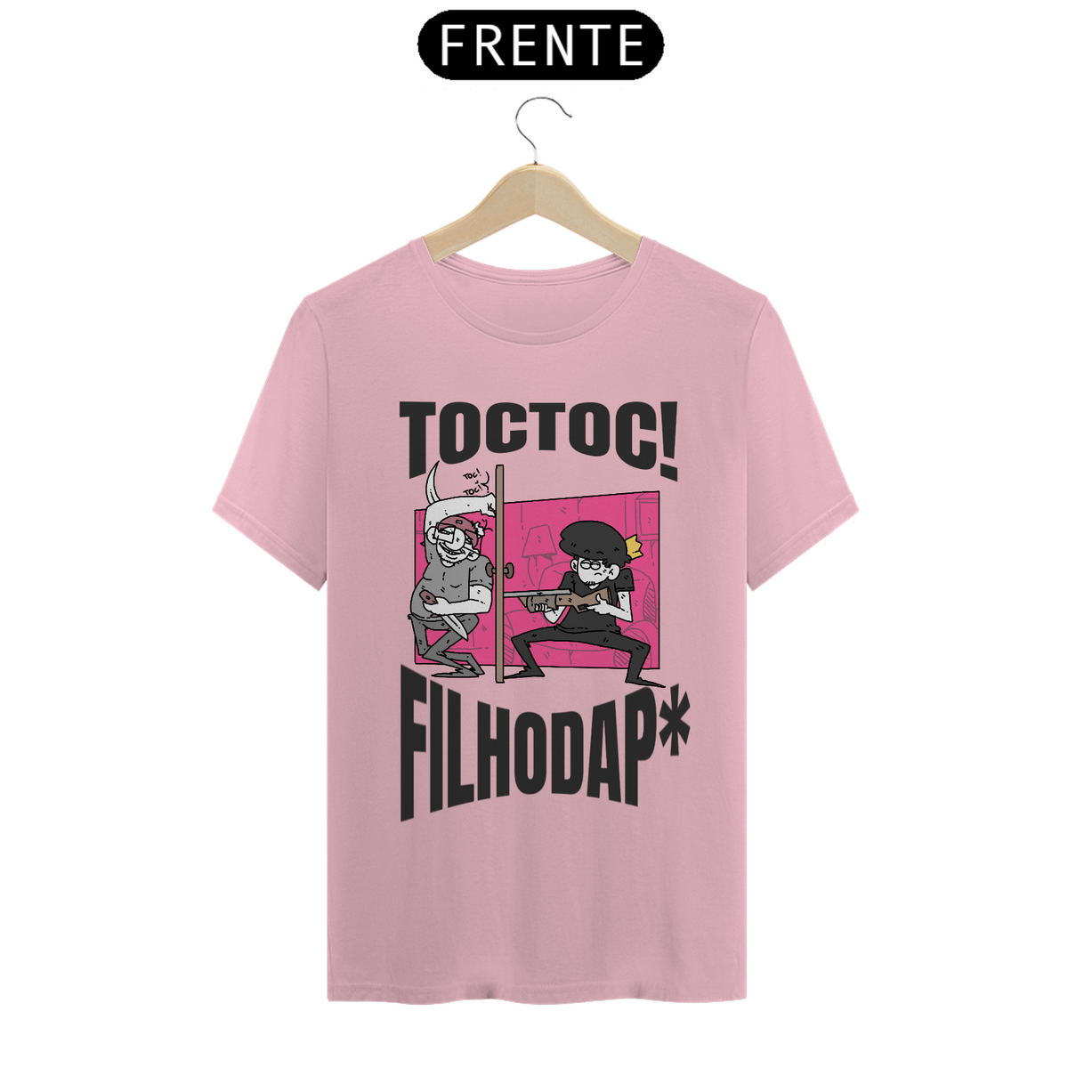 Nome do produto: Camisa Unissex - Toc! Toc! - Versão 2