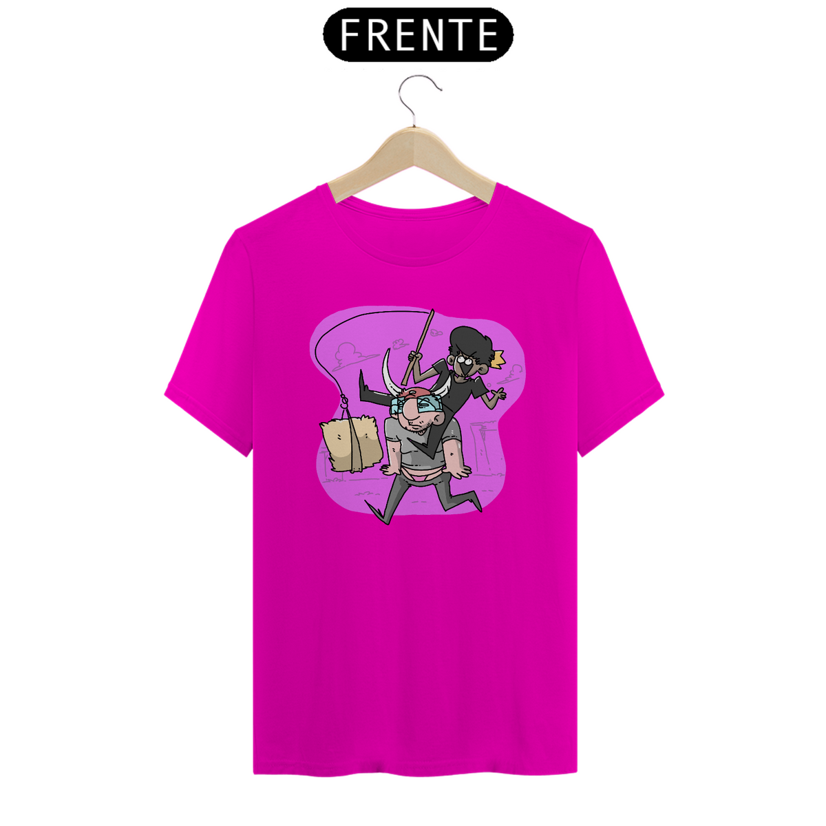 Nome do produto: Camisa unissex - Estampa colorida rosa - Vai Fabo!