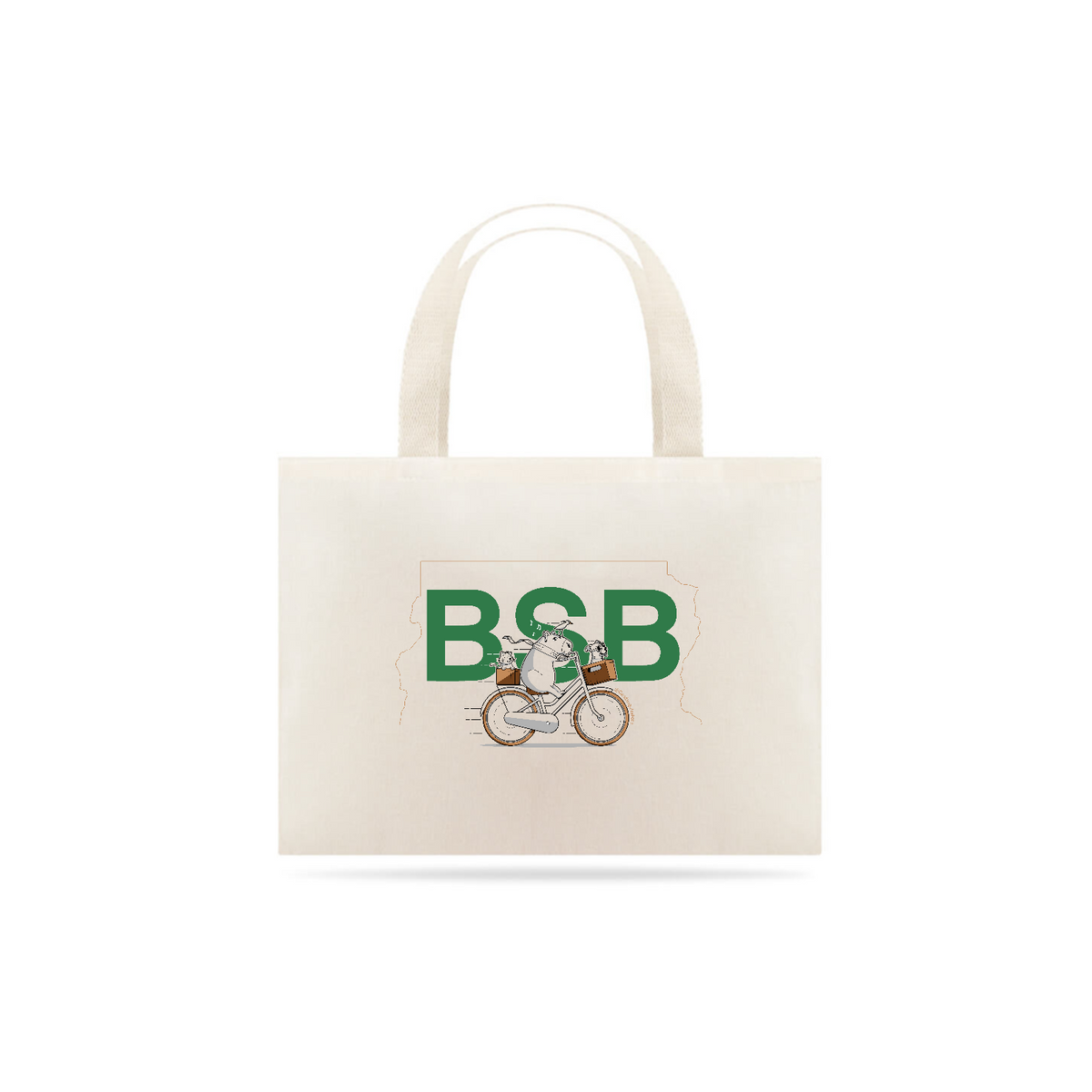 Nome do produto: Ecobag Capivara BSB - verde