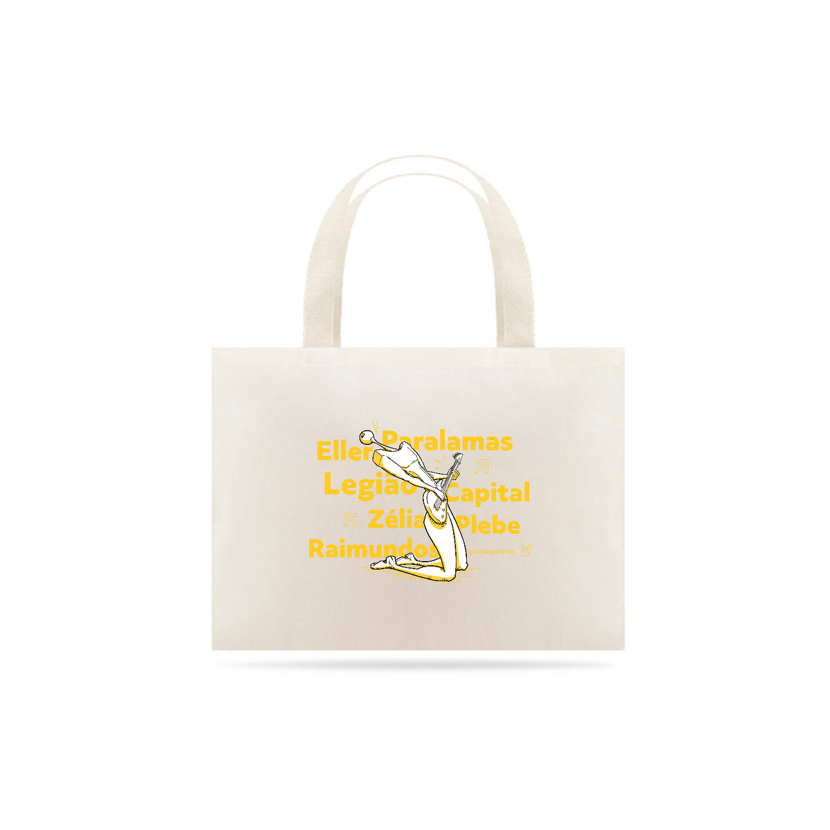 Nome do produto: Ecobag Capital do Rock amarela