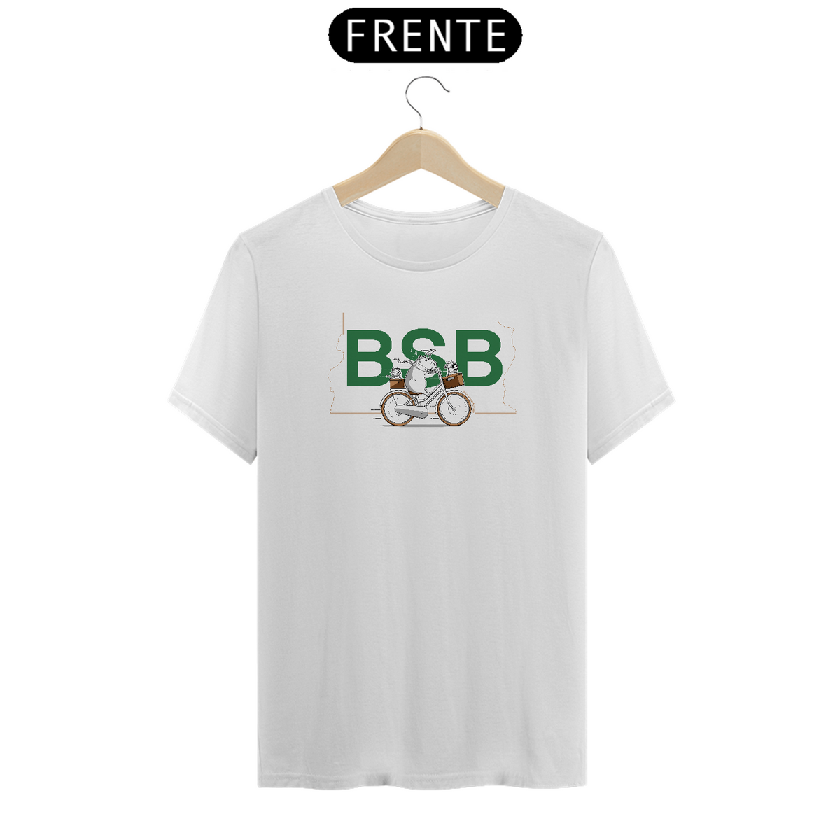 Nome do produto: Camiseta Capivara BSB verde