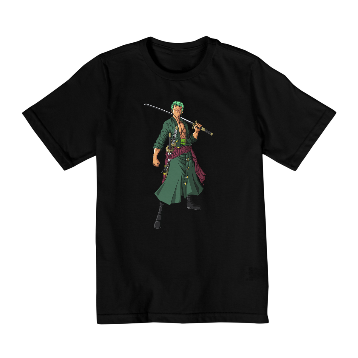 Nome do produto: Camiseta Juvenil Zoro - Coleção One Piece