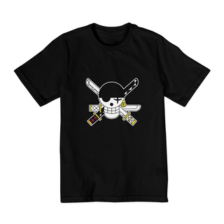 Camiseta Juvenil Bandeira Zoro - Coleção One Piece