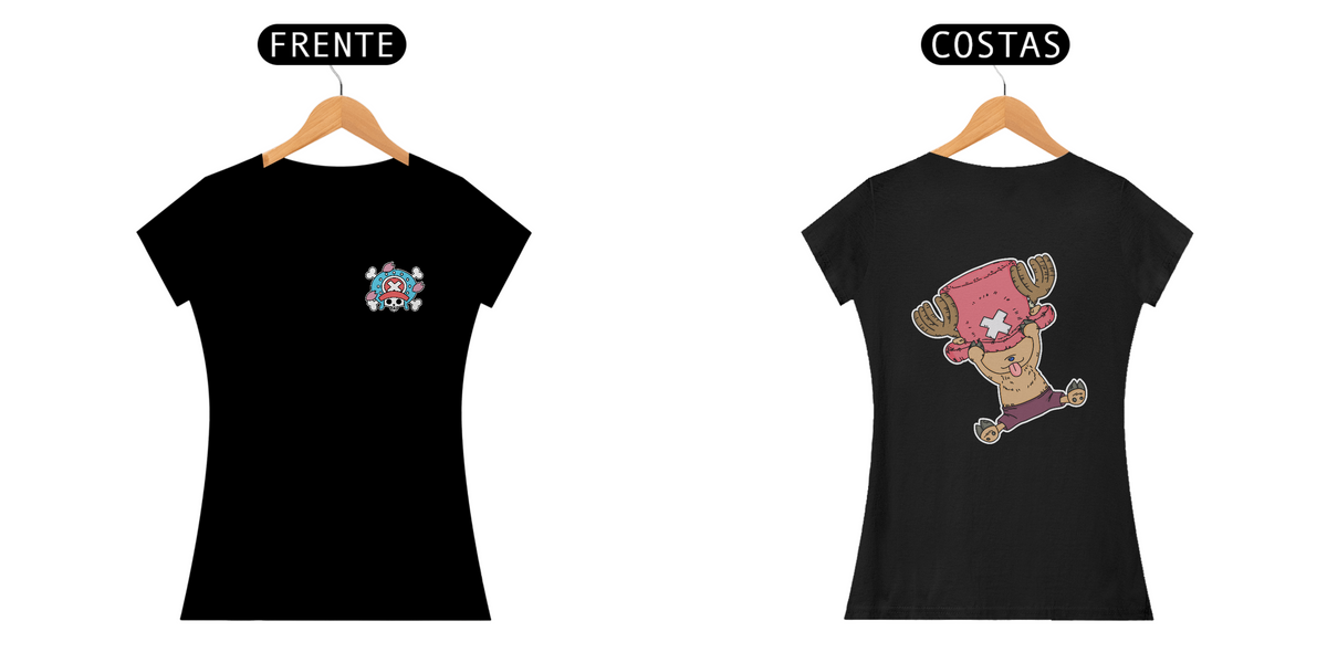 Nome do produto: Camiseta BabyLook Chopper - Coleção One Piece