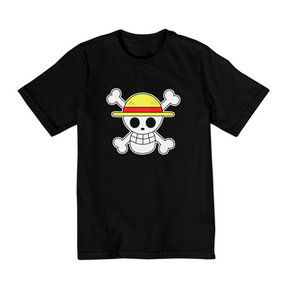 Camiseta Juvenil Bandeira Luffy - Coleção One Piece