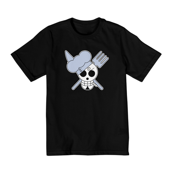 Camiseta Infantil Bandeira Sanji - Coleção One Piece