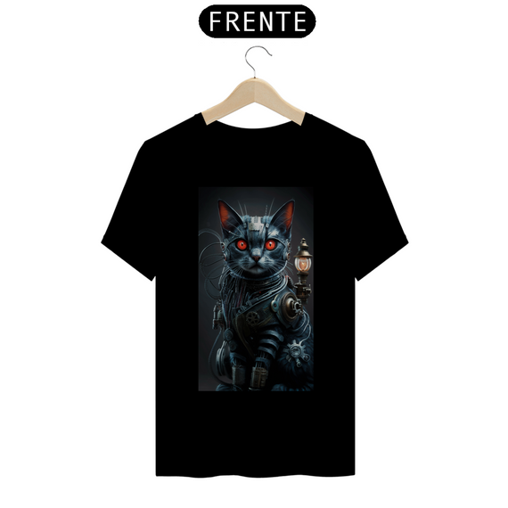 Camiseta Gato Cyber Black