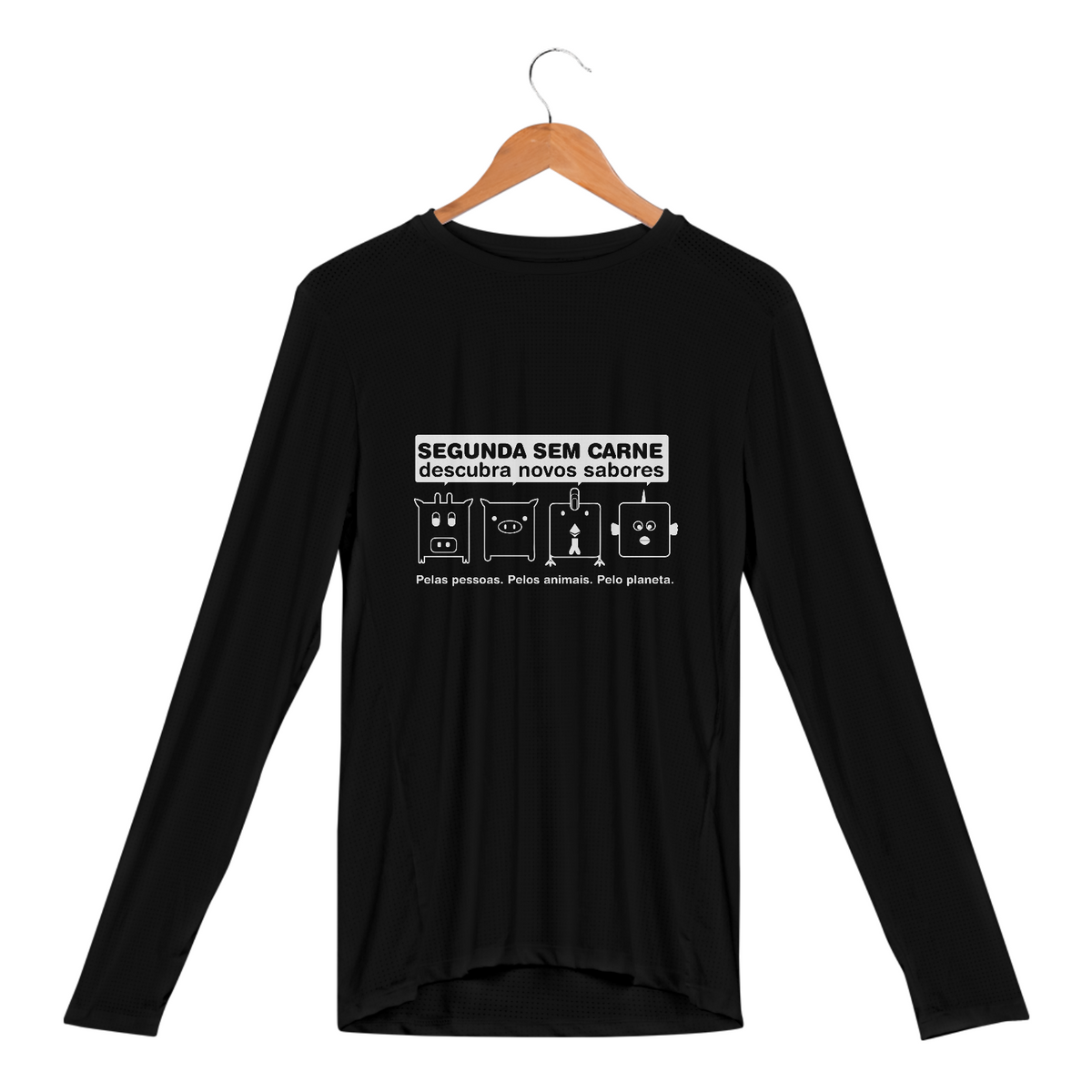 Nome do produto: Camiseta manga longa esportiva Segunda Sem Carne