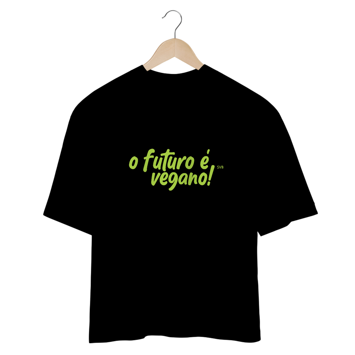 Nome do produto: Camiseta Oversized Futuro Vegano Verde