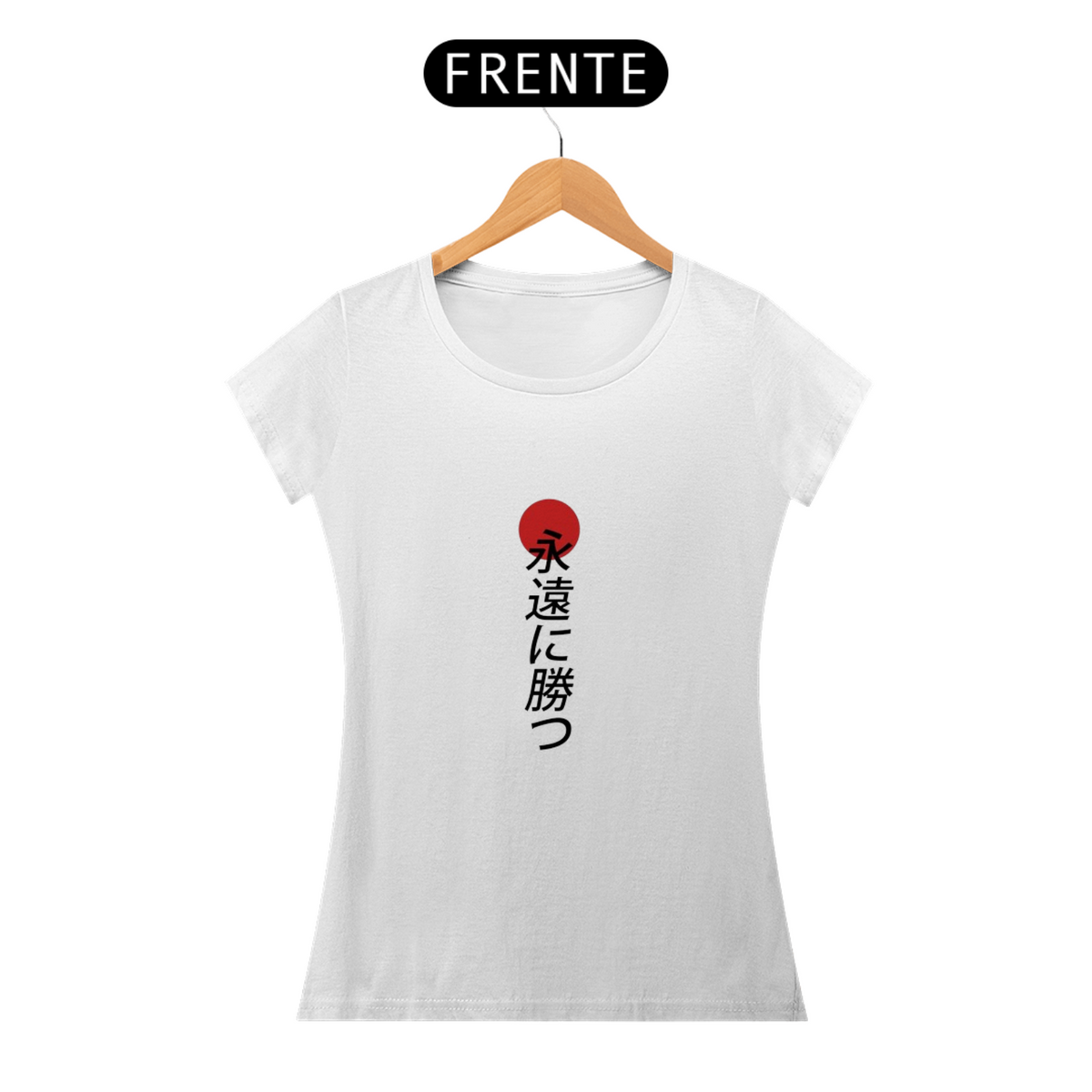 Nome do produto: Camiseta feminina arte japonesa escrita 
