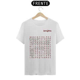 Camiseta  Caça-palavras Elenco 2023 - Estampa grená