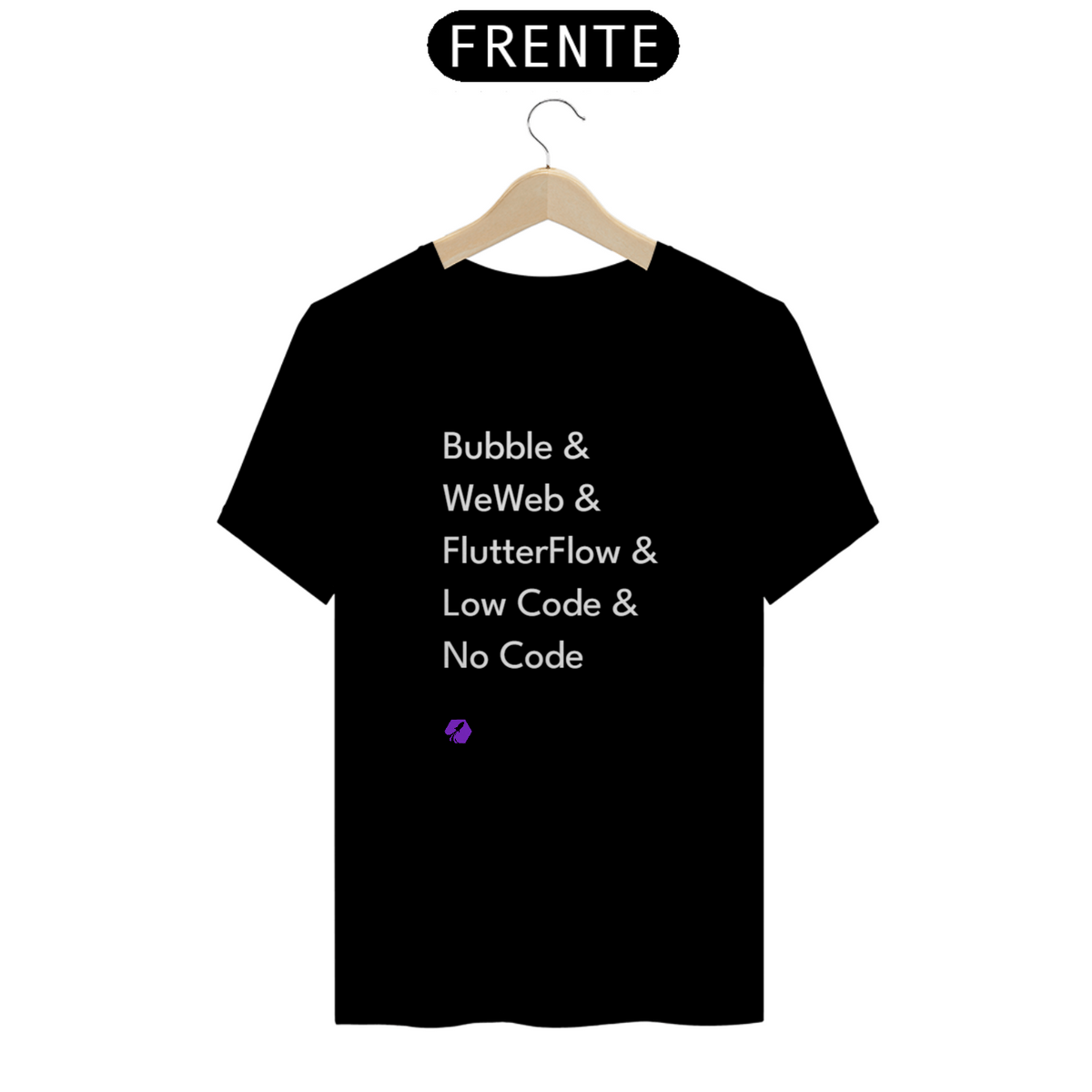 Nome do produto: Camiseta Plataformas No Code  (Preta - Prime)