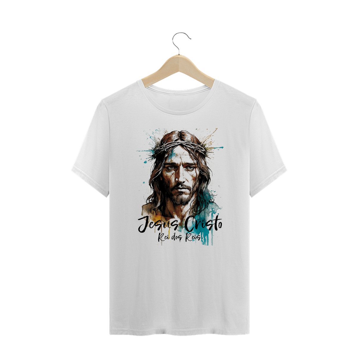 Nome do produto: Camiseta Plus Size Jesus Cristo - Rei dos Reis