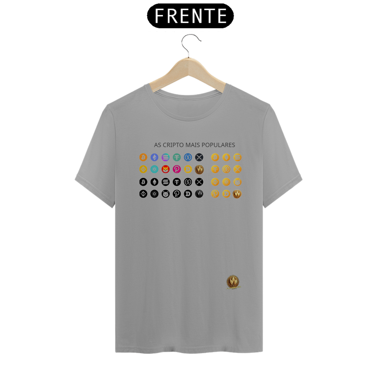 Nome do produto: T-SHIRT CRIPTO POPULARES