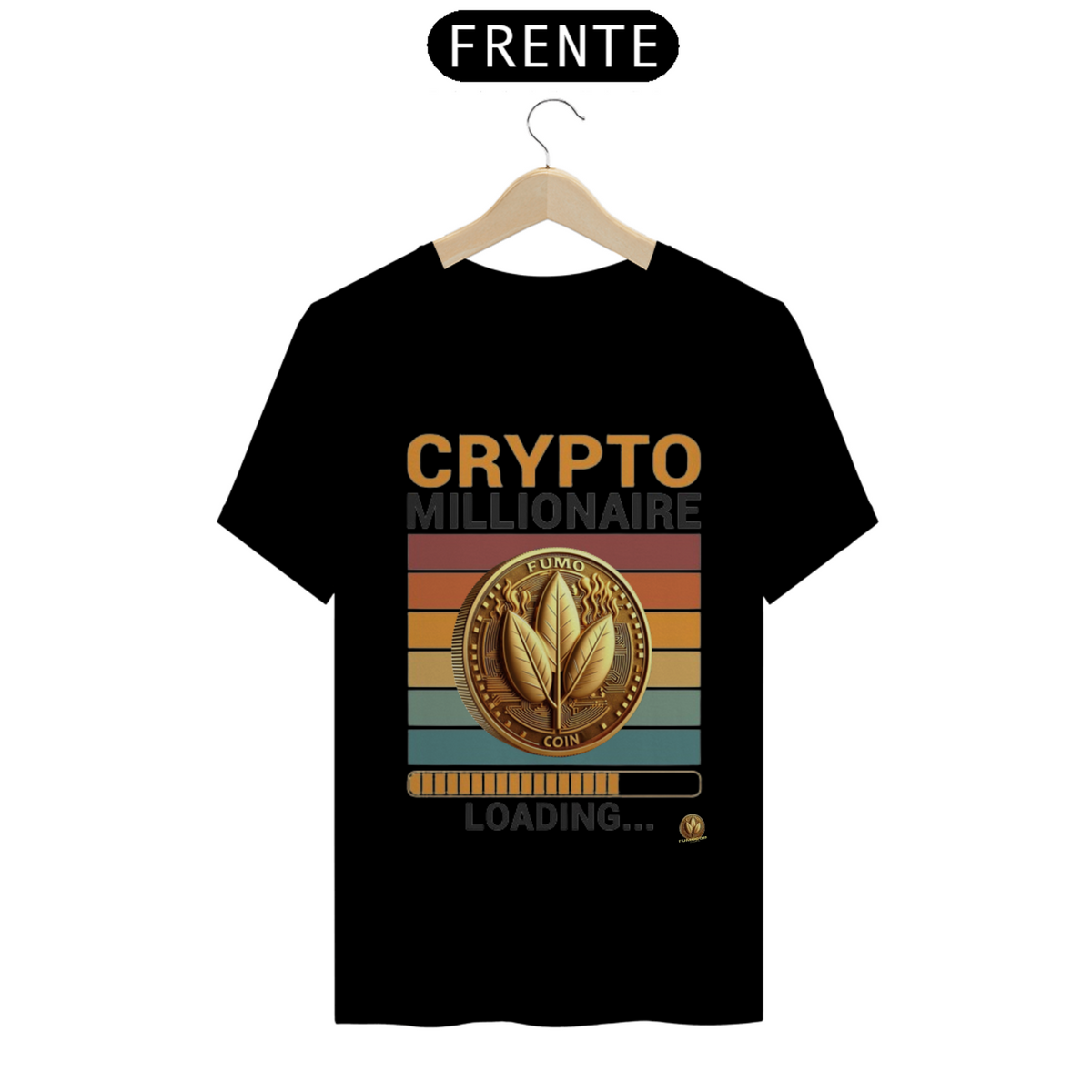 Nome do produto: T-SHIRT MILIONARIO FUMOCOIN CARREGANDO