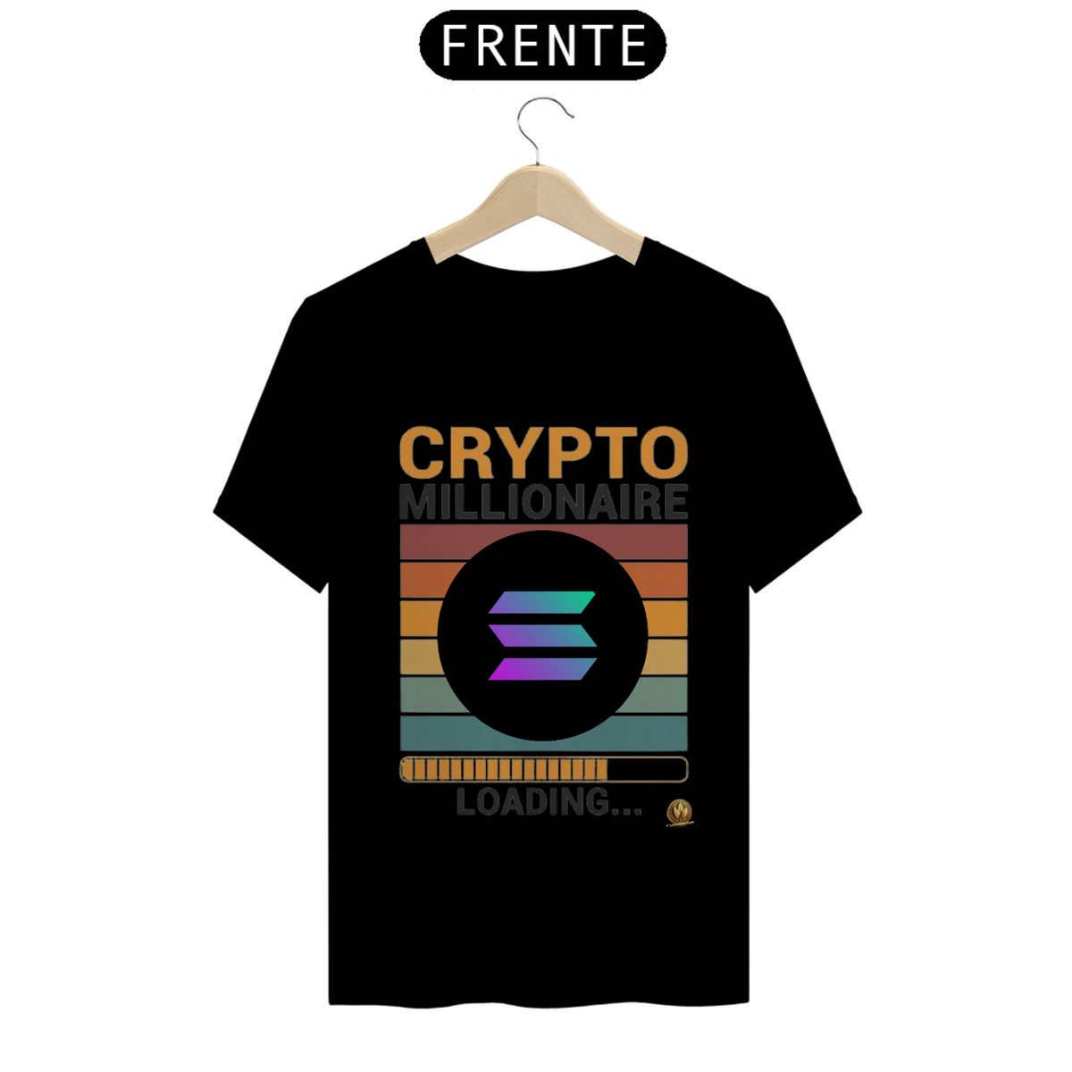 Nome do produto: T-SHIRT CRIPTO MILIONARIO SOLANA