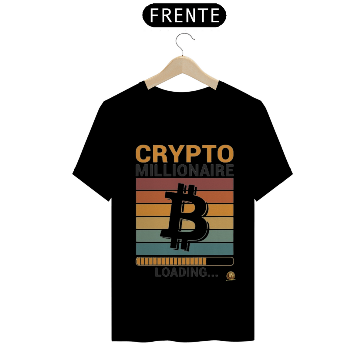 Nome do produto: T-SHIRT CRIPTO MILIONARIO BITCOIN