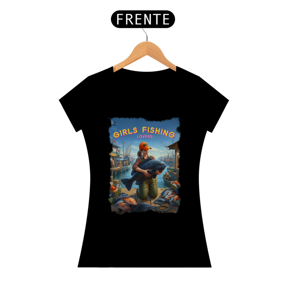 Nome do produto: Camiseta Baby Long Quality (fem) Girls Fishing Lovers