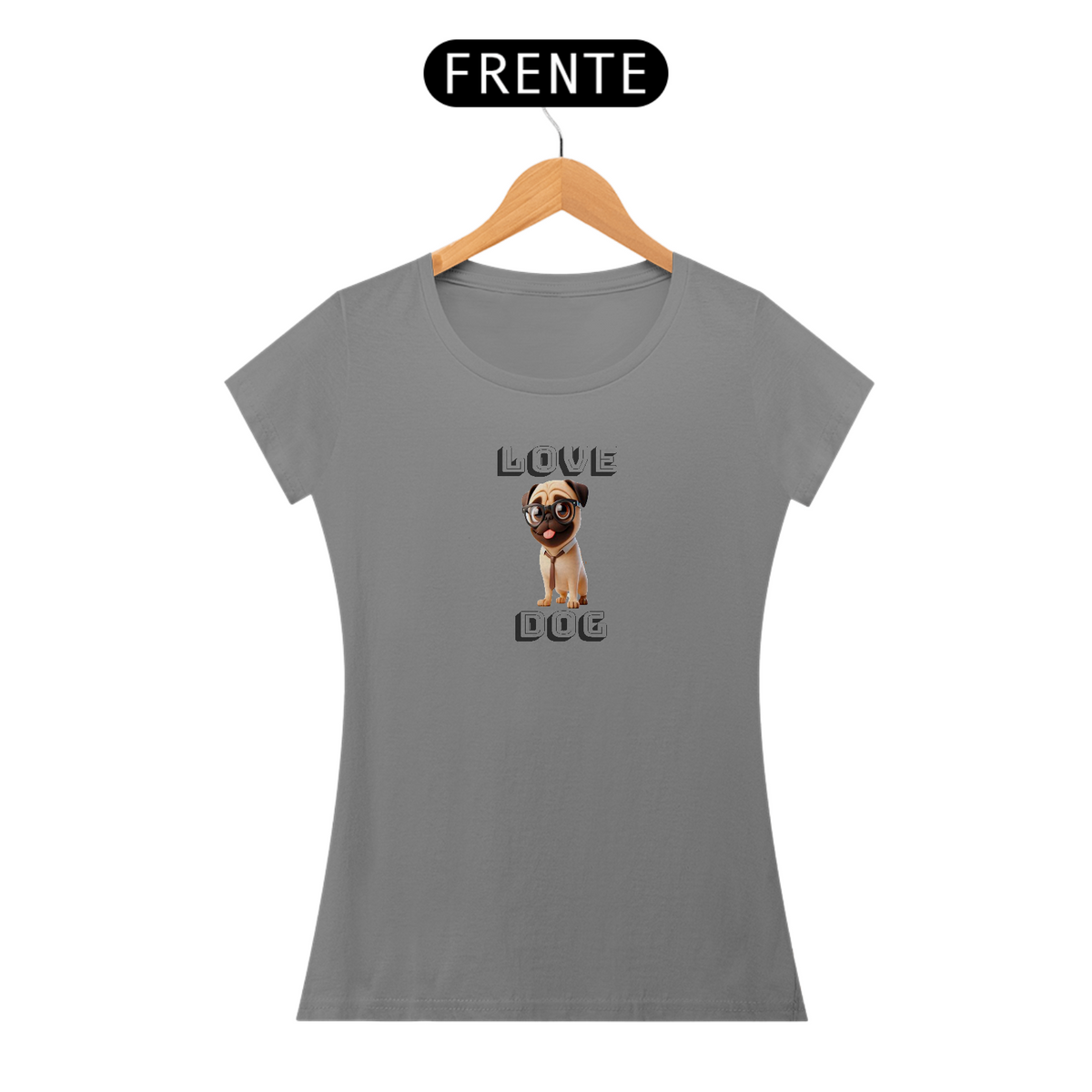Nome do produto: Camiseta Baby Long Love Dog