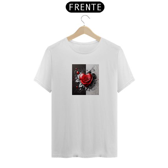 Camiseta Coração em Flor