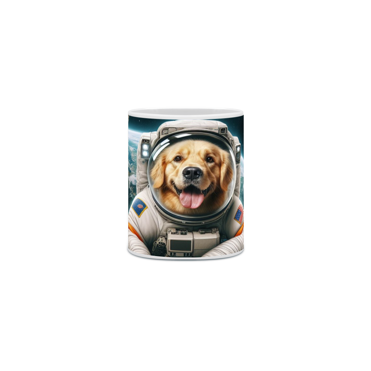 Nome do produto: Caneca - Astronauta Dourado