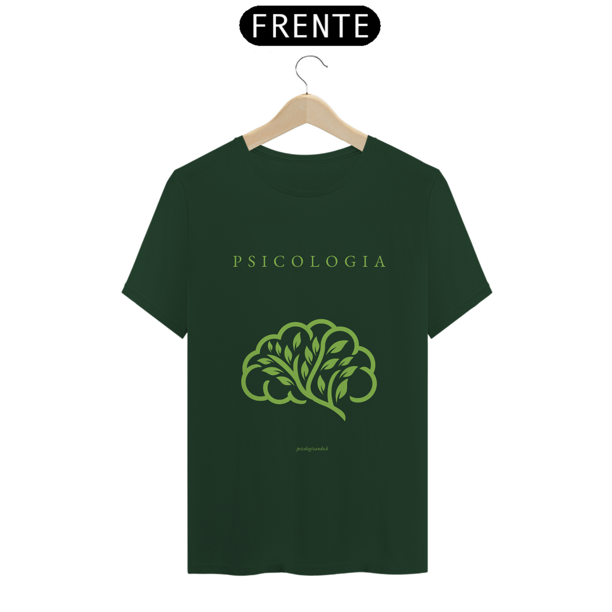 Nome do produto: CAMISETA - PSICOLOGIA VERDE