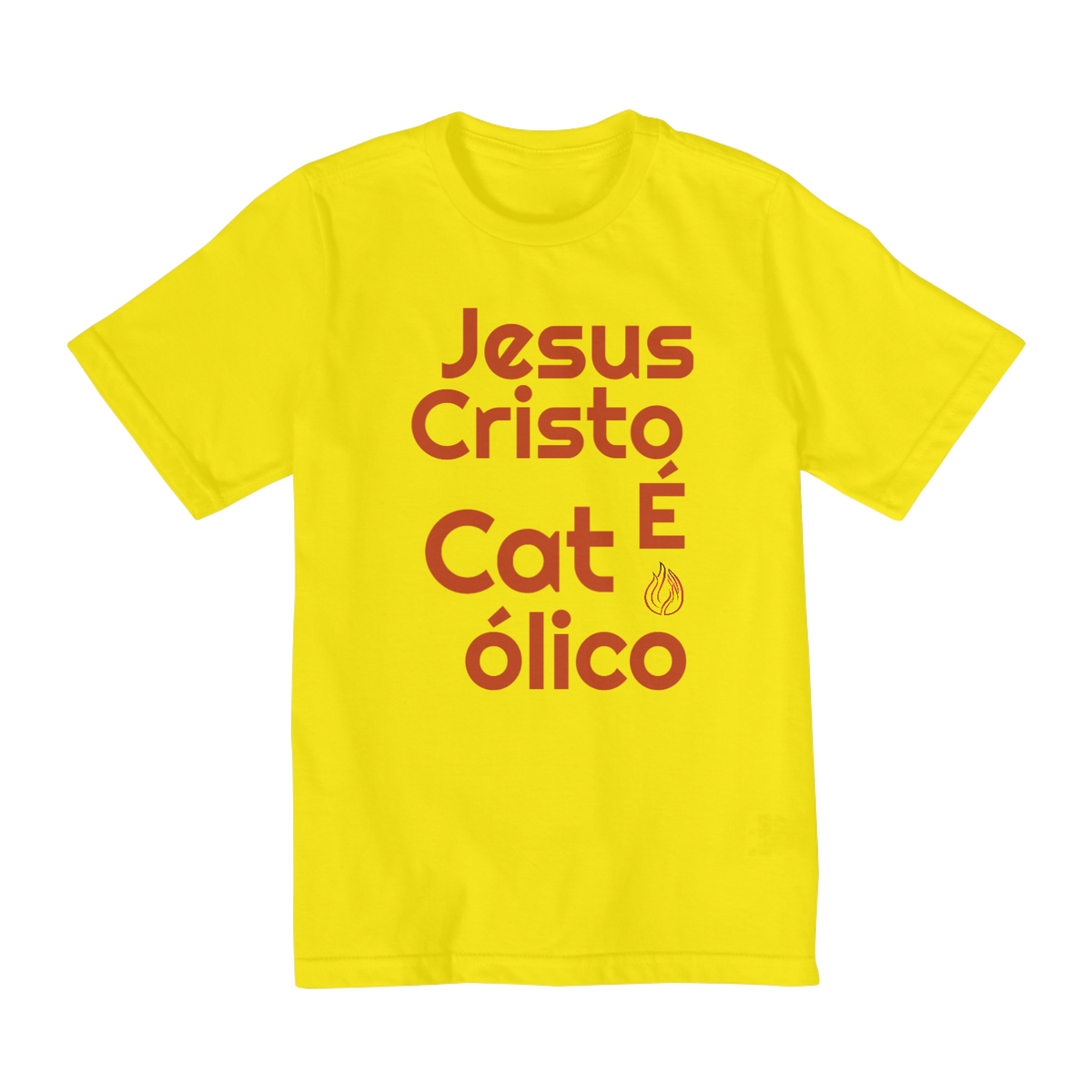Nome do produto: Camiseta Infantil 2 a 8 anos Jesus Cristo é Católico