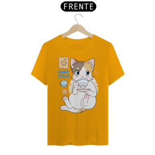 Nome do produtoT-Shirt gatinho tomando café