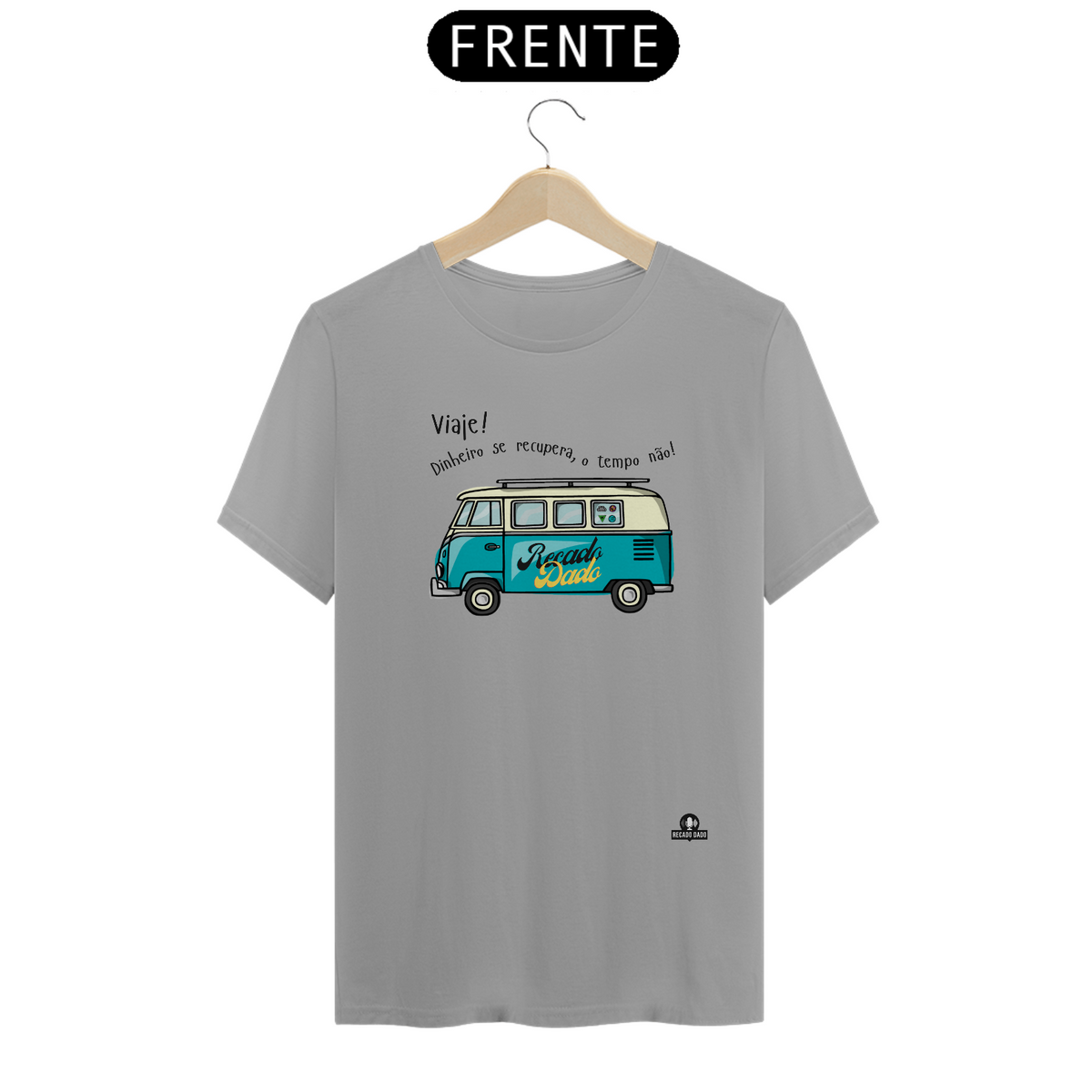 Nome do produto: Camiseta de viagem com linda estampa de Kombi motor home e a frase \