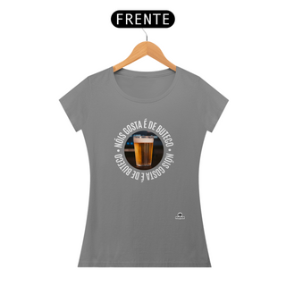 Nome do produtoCamiseta de cerveja “Nóis Gosta É de Boteco” com imagem de um Copo americano de Cerveja.