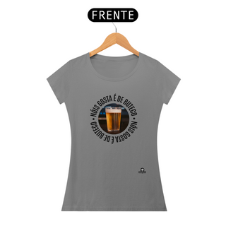 Nome do produtoCamiseta de cerveja “Nóis Gosta É de Boteco” com imagem de um Copo americano de Cerveja.