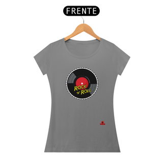 Nome do produtoCamiseta feminina retrô com disco de vinil e frase 