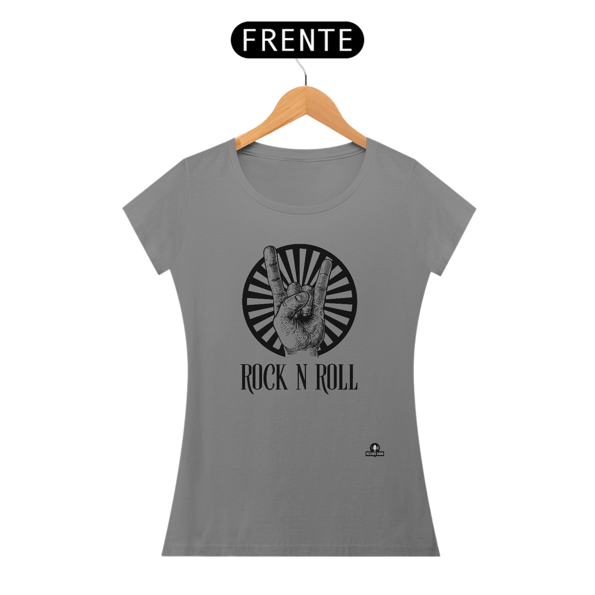 Nome do produto: Camiseta feminina com mão chifrinho \