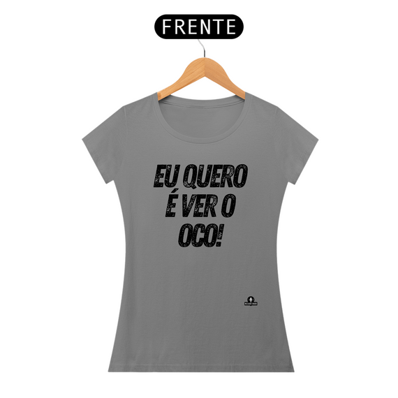 Camiseta feminina de rock com frase 