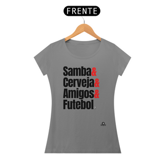 Nome do produtoCamiseta feminina samba frase 