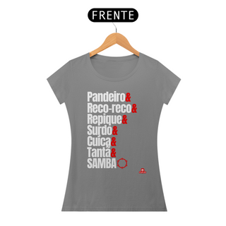 Nome do produtoCamiseta feminina bateria de escola de samba 