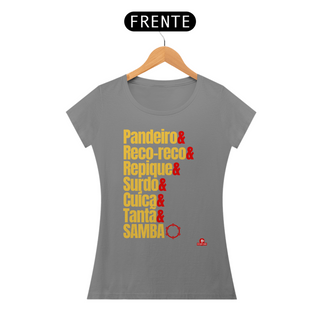 Nome do produtoCamiseta feminina bateria de escola de samba 