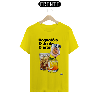 Nome do produtoCamiseta de barman com coqueteis, drinks e arte, com estampa de lindos e deliciosos drinks.