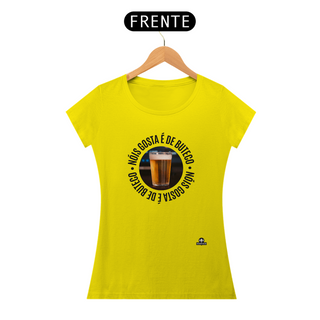 Nome do produtoCamiseta de cerveja “Nóis Gosta É de Boteco” com imagem de um Copo americano de Cerveja.