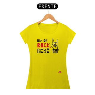 Nome do produtoCamiseta feminina com mão fazendo chifrinho e frase 